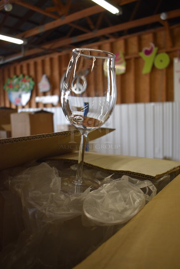 ALL ONE MONEY! Lot of 18 Clear Poly Wine Glasses! 3.5x3.5x8.5 - Image 2 of 3