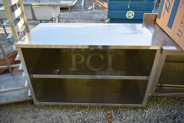 Stainless Steel Commercial Table w/ 2 Under Shelves.  - Image 1 of 4