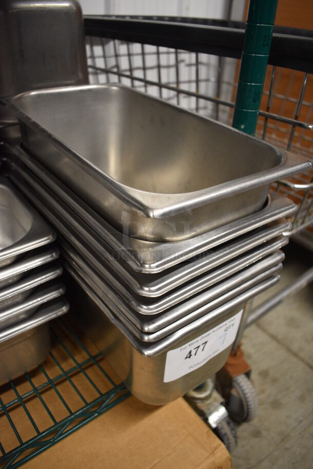 12 Stainless Steel 1/3 Size Drop In Bins. 1/3x6. 12 Times Your Bid! - Image 2 of 3
