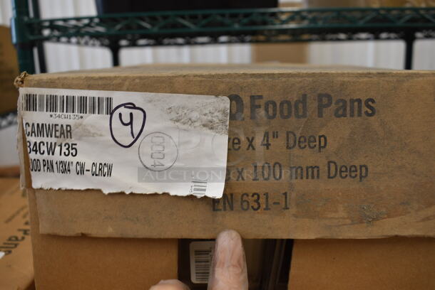 ALL ONE MONEY! Lot of 22 BRAND NEW IN BOX! Cambro Clear Poly 1/3 Size Drop In Bins. 1/3x4 - Image 3 of 3