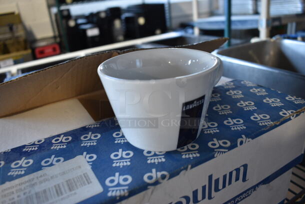 4 Boxes of 6 BRAND NEW Lavazza White Ceramic Mugs. 5x4x3. 4 Times Your Bid! - Image 2 of 6