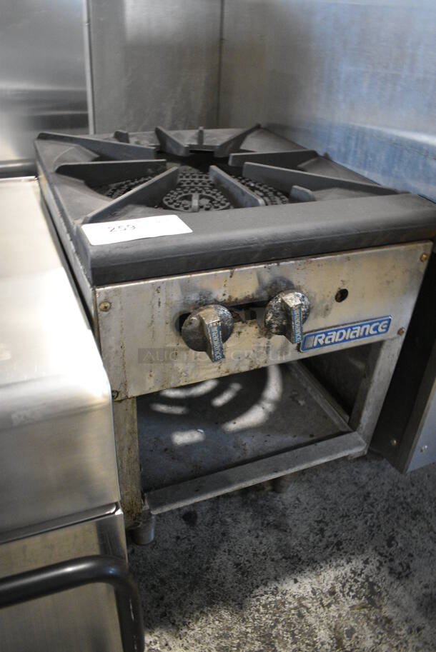 Radiance Stainless Steel Commercial Countertop Gas Powered Single Burner Range. 18x21x25 - Image 3 of 4