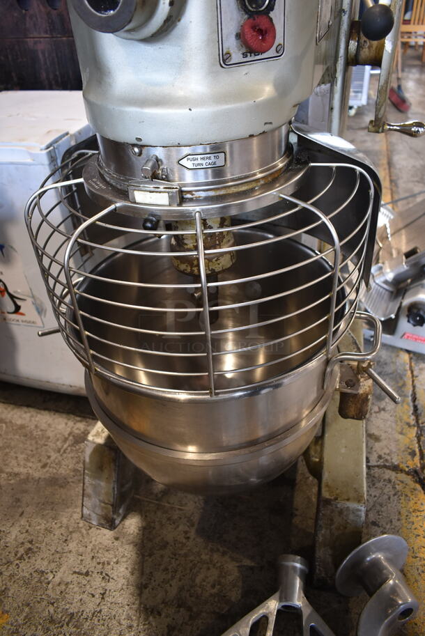 Hobart H-600-T Metal Commercial Floor Style 60 Quart Planetary Dough Mixer w/ Stainless Steel Mixing Bowl, Bowl Guard, Paddle and Dough Hook Attachments. 230 Volts, 3 Phase. - Image 8 of 12