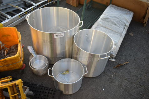 7 Various BRAND NEW Metal Items Including 3 Stock Pots; Amko 32420, Amko 31460, Amko 31604 and 4 Sauce Pans. 7 Times Your Bid!