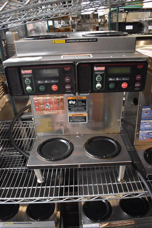 2014 Bunn AXIOM 2/2 TWIN Stainless Steel Commercial Countertop 4 Burner Coffee Machine. 120/208-240 Volts, 1 Phase. 16x18x23