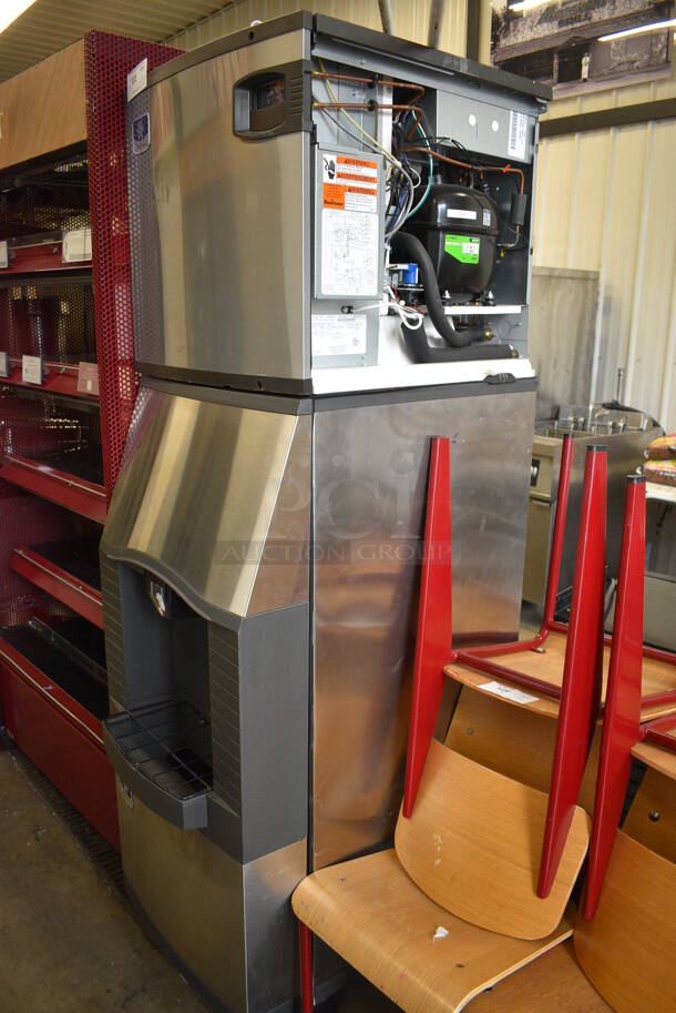 Manitowoc Model ID0522A-161D Stainless Steel Commercial Ice Machine Head on Commercial Hotel Dispenser Bin. 115 Volts, 1 Phase. 22x31x75.5 - Image 2 of 6