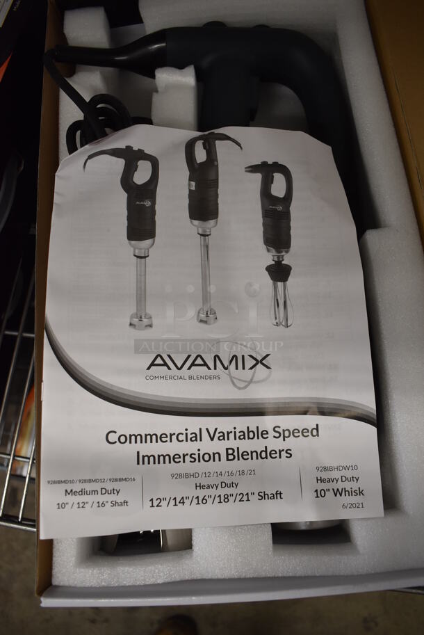 BRAND NEW SCRATCH AND DENT! AvaMix 928IBHD14 Stainless Steel Commercial 14" Shaft Immersion Blender. 120 Volts, 1 Phase. Tested and Working! - Image 7 of 9