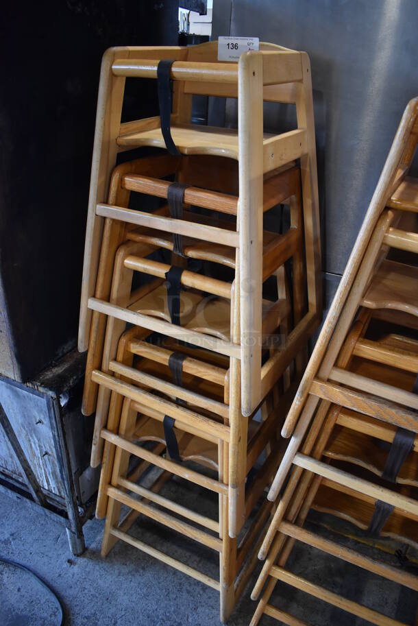 5 Wooden High Chairs. 20x20x29. 5 Times Your Bid! - Image 2 of 4