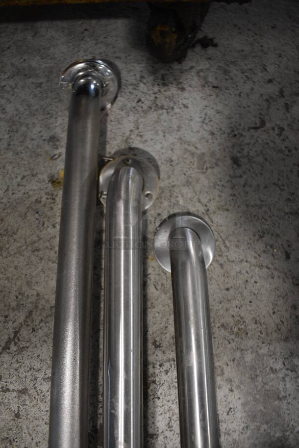 3 Stainless Steel Wall Mount Grab Bars. 18", 24", 36". 3 Times Your Bid! - Image 4 of 4