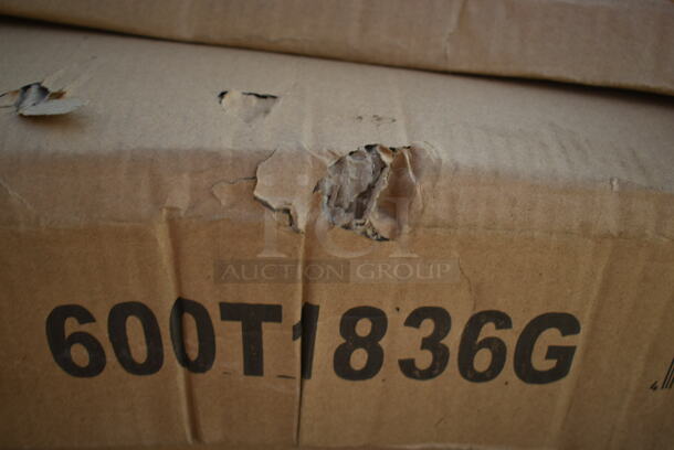 BRAND NEW SCRATCH AND DENT! Regency 600T1836G 18" x 36" 18-Gauge 304 Stainless Steel Commercial Work Table with Galvanized Legs and Undershelf - Image 2 of 3