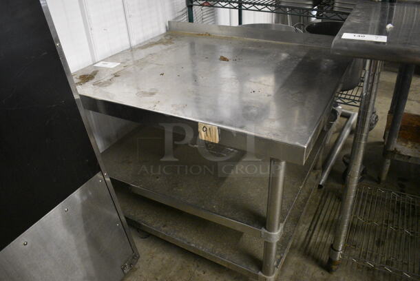 Stainless Steel Table w/ 2 Stainless Steel Under Shelves. 36x30x30 - Image 1 of 3