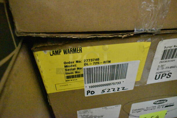 3 BRAND NEW IN BOX! Hatco DL-725-RTN 69 1/2" Ceiling Mount Heat Lamp w/ Retractable Cord - Lower Switch, Bold Black. 120 Volts, 1 Phase. 3 Times Your Bid!  - Image 3 of 5