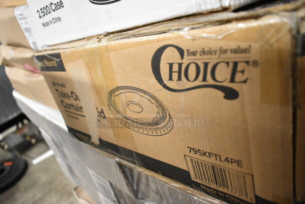PALLET LOT of 30 BRAND NEW Boxes Including 2 Box 5001BNAP Choice White Beverage Cocktail Napkin 4000/case, 500MFTN Lavex Natural Brown Kraft M-Fold (Multifold) Towel - 4000/Case, 2 Bundle 245CB12 WHITE Choice 12" x 12" x 2" White Customizable Corrugated Plain Pizza Box - 50/Bundle, 795KFTL4PE Choice 4 oz. Round PET Take-Out Lid - 1000/Case, Choice Black 2 oz Portion Cups, 2 Box 612FS1116 Choice Full Size Foil Steam Table Pan Shallow 1 11/16" Depth - 50/Case, Choice Food Containers, 50012W Choice 12 oz. White Poly Paper Hot Cup - 1000/Case, Dart 60HT1 White Foam Hinged Lid Container 6" x 6" x 3" - 500/Case, CH24DEF 24 oz. Tamper-Resistant, Tamper-Evident Hinged Container, 831741 Cinnamon Buns Clam clear pet hinged containers. 30 Times Your Bid! - Image 6 of 12
