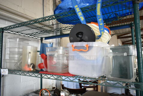 ALL ONE MONEY! Tier Lot of Various Items Including Clear Poly Bins