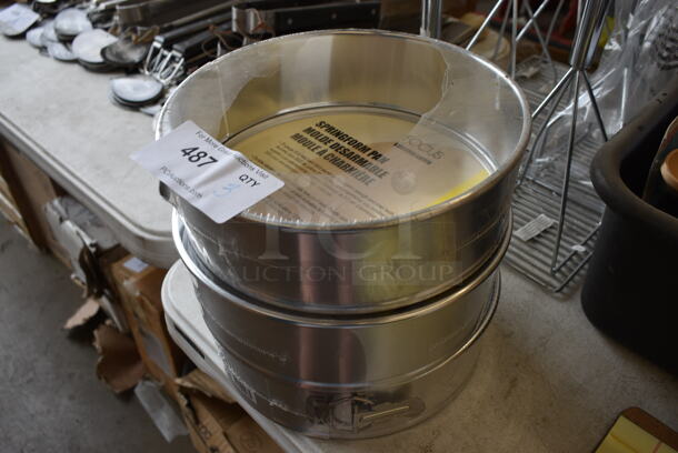 3 BRAND NEW! Focus Metal Springform Round Baking Pans. 10x10x3. 3 Times Your Bid!