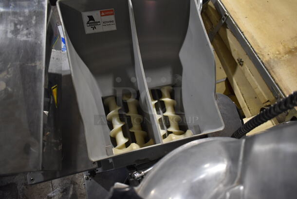 Anko Model SD-97B Stainless Steel Commercial Floor Style Automatic Encrusting and Forming Machine on Commercial Casters. 220 Volts, 1 Phase.  - Image 8 of 10