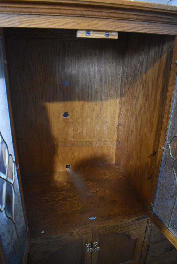 Wooden 4 Door Cabinet w/ 2 Drawers. 58x23x55.5 - Image 5 of 7