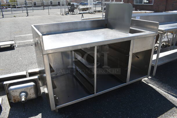 Stainless Steel Commercial Table w/ Sink Basin, Faucet, Handles, Splash Guard and Under Shelf. 66x30x53 - Image 7 of 7