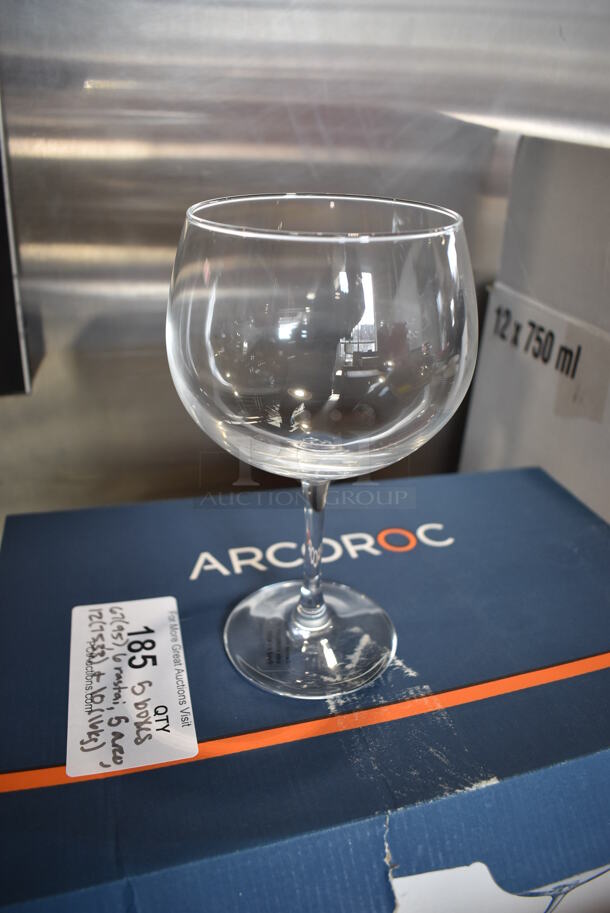 5 Boxes of Various BRAND NEW Glasses; 67 Libbey 95 2.5x2.5x6 Zombie Glasses, 6 Rastal Teku 4x4x8 Wine Glasses, 5 Arcoroc 5x5x7.5 Wine Glasses, 12 Libbey 7533 4x4x8.5 Vina Wine Glasses and 10 Anchor 11868 3x3x6 Vino Redux Beverage Glasses. 5 Times Your Bid! - Image 10 of 12