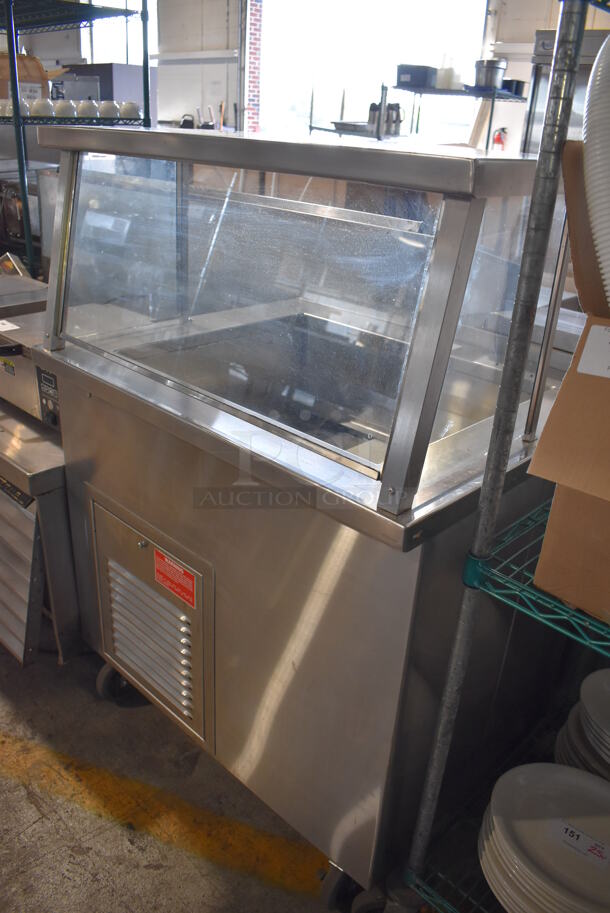 Stainless Steel Commercial Refrigerated Buffet Station on Commercial Casters. 36x30x52.5. Tested and Working! - Image 2 of 5