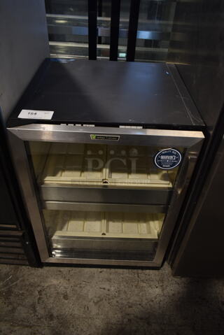 Metal Mini Cooler Merchandiser. Tested and Powers On But Does Not Get Cold
