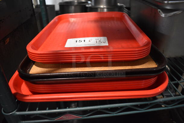 ALL ONE MONEY! Lot of 13 Various Poly Trays. Includes 11x14x1 - Image 3 of 3
