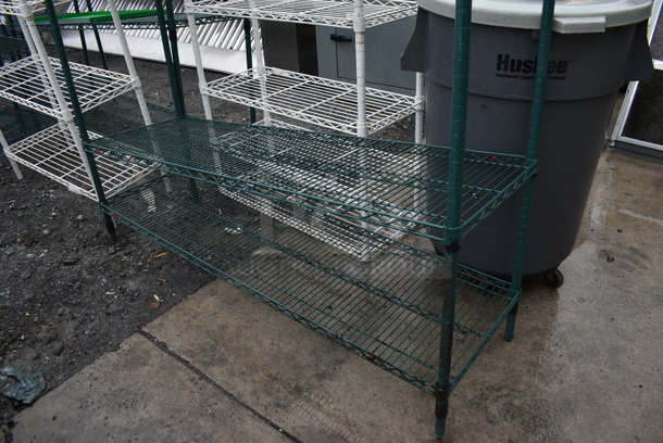 Metro Green Finish 5 Tier Shelving Unit. BUYER MUST DISMANTLE. PCI CANNOT DISMANTLE FOR SHIPPING. PLEASE CONSIDER FREIGHT CHARGES. 60x18x75 - Image 3 of 3