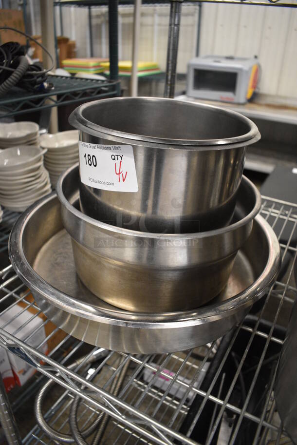4 Various Metal Cylindrical Bins. Includes 15.5x15.5x3. 4 Times Your Bid! - Image 2 of 3