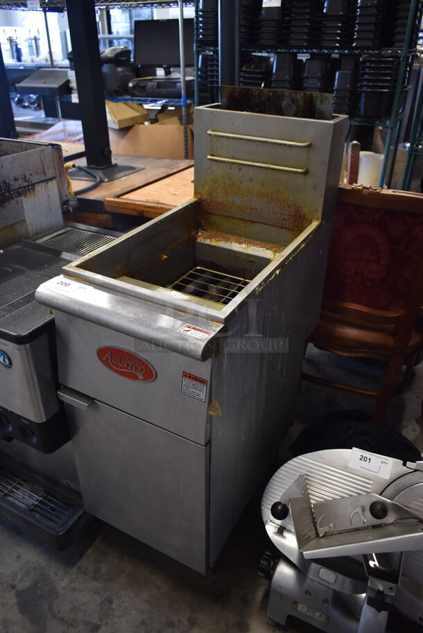 2020 Avantco FF400-N Stainless Steel Commercial Floor Style Natural Gas Powered Deep Fat Fryer. 120,000 BTU. - Image 2 of 7
