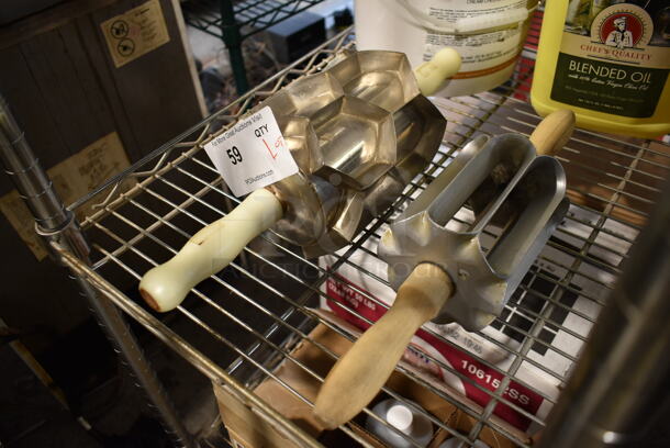 2 Stainless Steel Rolling Pin Style Donut Dough Cutters. 2 Times Your Bid! - Image 2 of 4