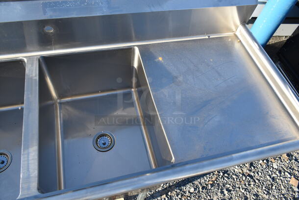 BRAND NEW SCRATCH AND DENT! Regency 600S21824224 Stainless Steel Commercial 2 Bay Sink w/ Dual Drain Boards. Bays 18x24. Drain Boards 22.5x26 - Image 4 of 6