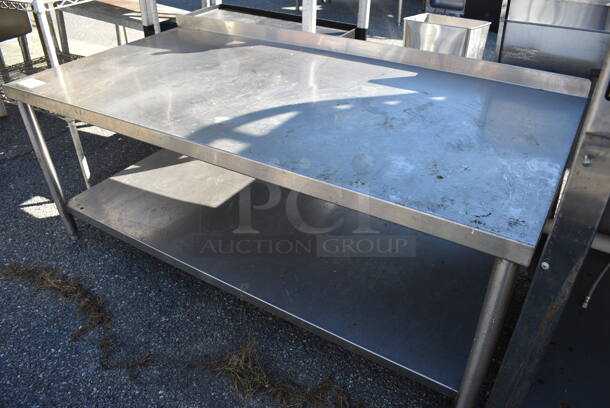 Stainless Steel Table w/ Under Shelf and Back Splash. 60x30x26 - Image 4 of 4