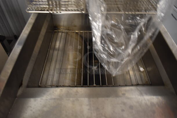 Frymaster MJCFSD Commercial Stainless Steel Natural Gas Fryer With 2 Fry Baskets On Galvanized Legs. 150,000 BTU. - Image 4 of 6