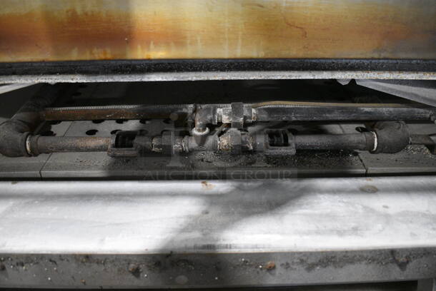 2 Garland Model GPD60 Stainless Steel Commercial Natural Gas Powered Single Deck Pizza Ovens w/ Cooking Stones on Metal Legs. 122,000. 81x49x63.5. 2 Times Your Bid! - Image 7 of 12