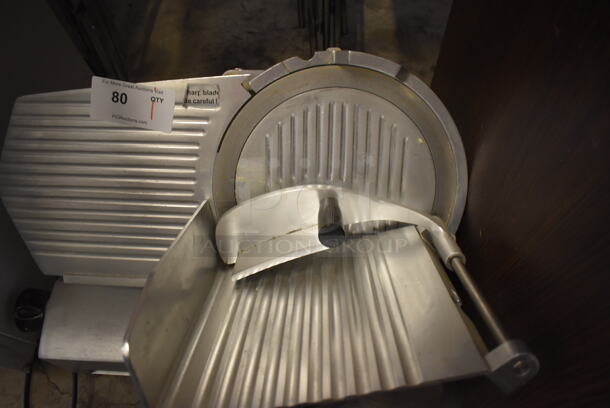 Stainless Steel Commercial Countertop Meat Slicer. 27x20x18. Tested and Does Not Power On - Image 3 of 5