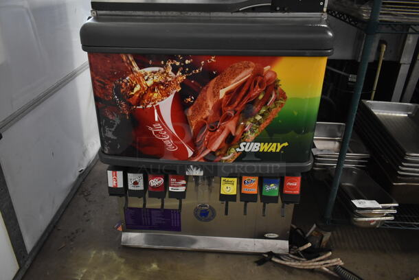 Manitowoc SD0452A Stainless Steel Commercial Ice Head on Cornelius ED250-BCZ Stainless Steel Commercial Countertop 8 Flavor Carbonated Beverage Machine. 115 Volts, 1 Phase.  - Image 3 of 6