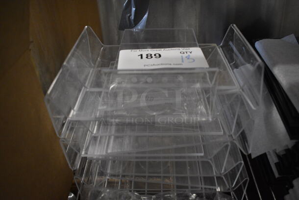 13 Clear Poly Countertop Menu Holders. 6x2.5x7. 13 Times Your Bid! - Image 1 of 2