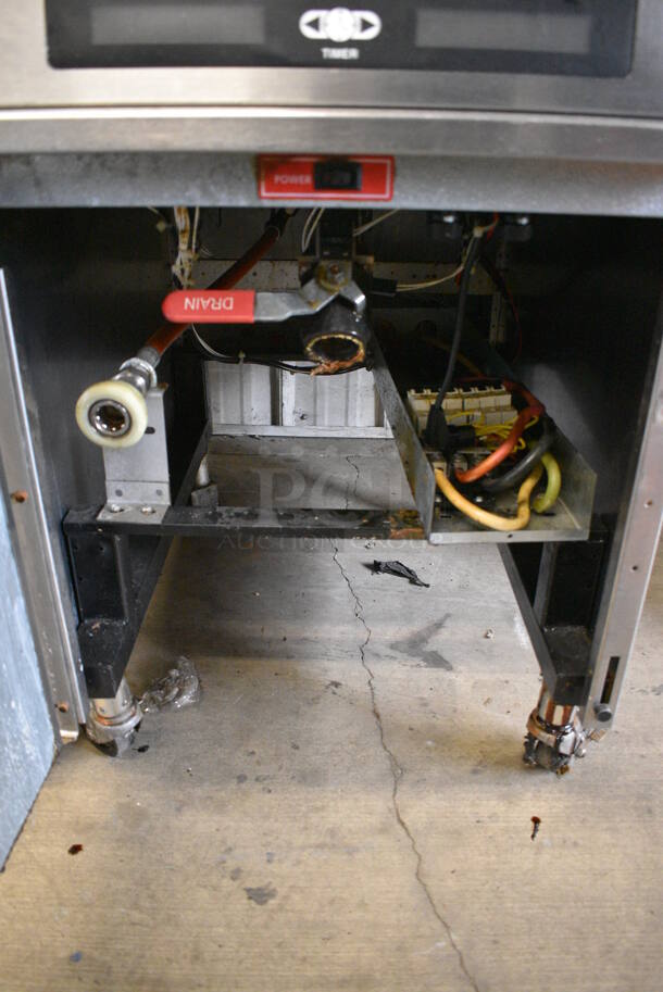 Hobart Stainless Steel Commercial Deep Fat Fryer w/ Metal Fry Basket on Commercial Casters. 208-240 Volts, 3 Phase. 21x37x48 - Image 5 of 6