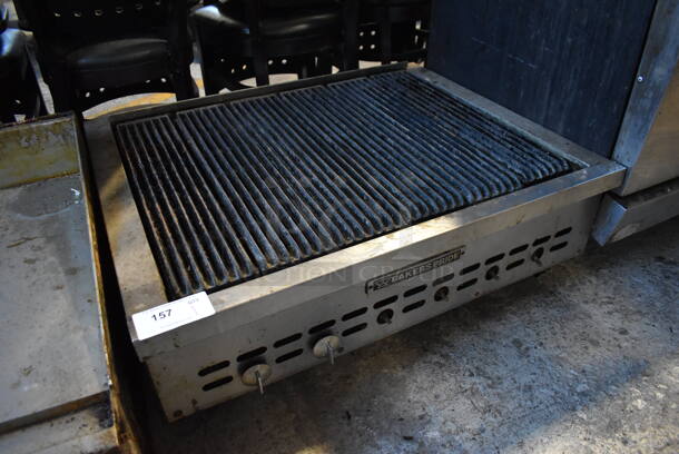 Bakers Pride Stainless Steel Commercial Countertop Natural Gas Powered Charbroiler Grill. 37x30x14 - Image 2 of 5