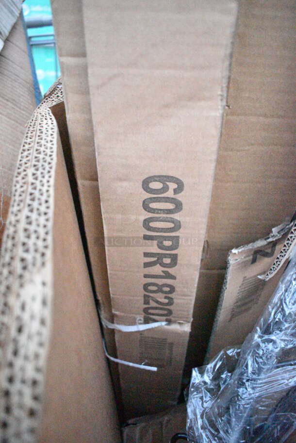 PALLET LOT of 20 BRAND NEW Items Including 2 Box 600PR1820Z Regency 20 Pan End Load Nesting Bun / Sheet Pan Rack - Unassembled, 460BB18X Regency Wall Mounting Bracket for Black Epoxy Wire Shelving, 2 Box 5583888, 3 Box 164TCOLRD437 Lancaster Table & Seating 37 1/2" x 4" Bar Height Table Base Column and Rod, 600WT30X30SS Regency 30" x 30" 16-Gauge 304 Stainless Steel Commercial Open Base Work Table, 600TS3036S Regency 30" x 36" 16-Gauge 304 Stainless Steel Commercial Work Table with Undershelf, 600TS1860S Regency 18" x 60" 16-Gauge 304 Stainless Steel Commercial Work Table with Undershelf. 20 Times Your Bid! - Image 2 of 10