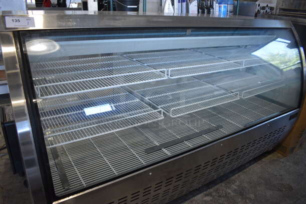 Xiltek Model XDC-200SS-HC Stainless Steel Commercial Floor Style Deli Display Case Merchandiser w/ Poly Coated Racks on Commercial Casters. 115 Volts, 1 Phase. 82x32.5x48. Tested and Working! - Image 3 of 5