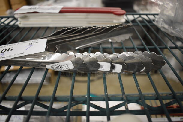 7 BRAND NEW! Stainless Steel Tongs. 6". 7 Times Your Bid! - Image 3 of 3
