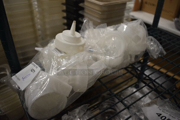 ALL ONE MONEY! Lot of White Poly Condiment Bottle Lids!  - Image 2 of 3