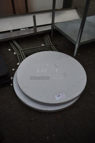 2 Round Folding Tables. 2 Times Your Bid!