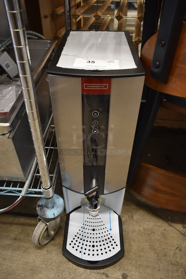 BRAND NEW SCRATCH AND DENT! Grindmaster 1001661GM Stainless Steel Commercial Countertop Ecoboiler Water Heater Dispenser. 120 Volts, 1 Phase. - Image 1 of 5