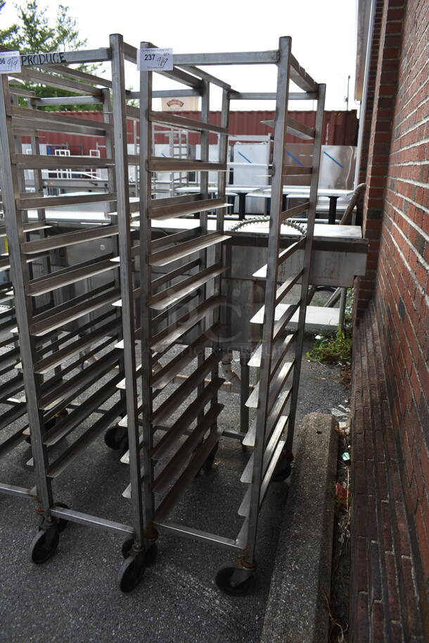 Metal Commercial Pan Transport Rack on Commercial Casters. - Image 2 of 2