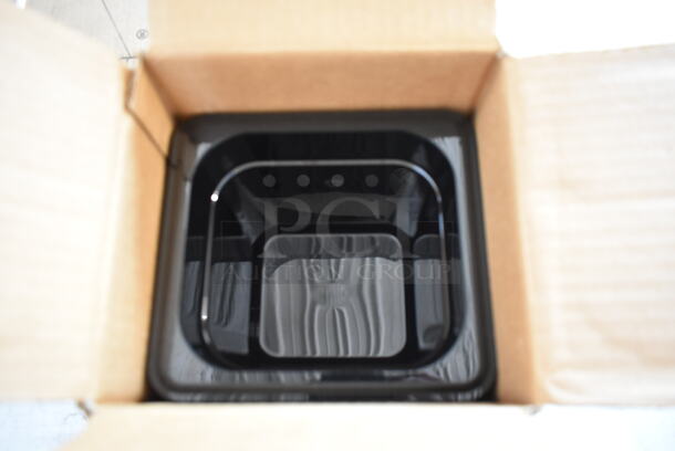 Box of 6 BRAND NEW! Black Poly 1/6 Size Drop In Bins. 1/6x6 - Image 5 of 5