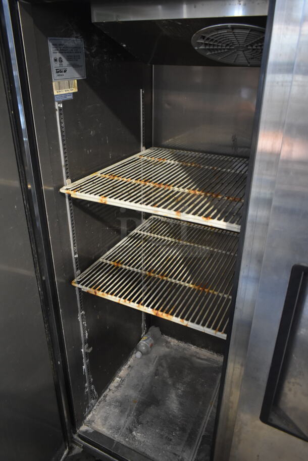 Turbo Air M3R47-2 Stainless Steel Commercial 2 Door Reach In Cooler w/ Poly Coated Racks. 115 Volts, 1 Phase. Tested and Working! - Image 4 of 7