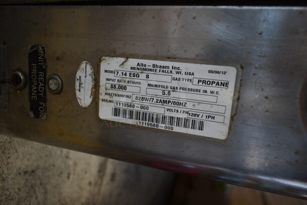 Alto Shaam 7.14 ESG S Stainless Steel Commercial Propane Gas Powered Combi Convection Oven. 88,000 BTU. - Image 4 of 7