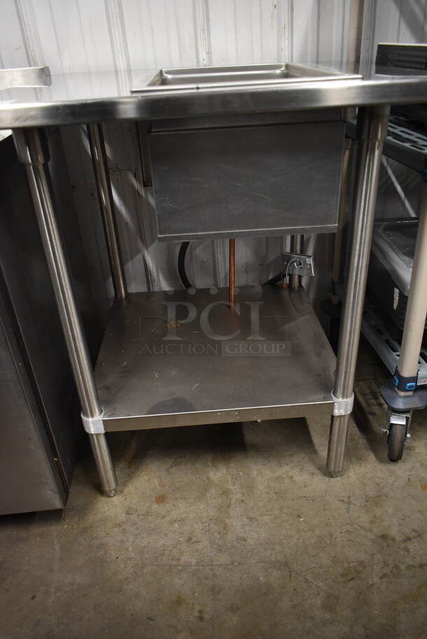 Stainless Steel Commercial Floor Style Single Bay Steam Table w/ Under Shelf. Cannot Test Due To Cut Power Cord - Image 3 of 4